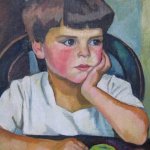 Annemarie Kirchner-Kruse, Jorsik mit Apfel, 1918