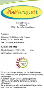 Flyer der Nähwerkstatt