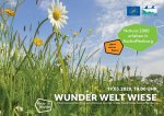  Plakatankündigung des Vortrags mit blühender Wiese