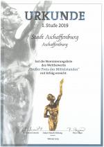  Urkunde über die Erreichung der Nominierungsliste