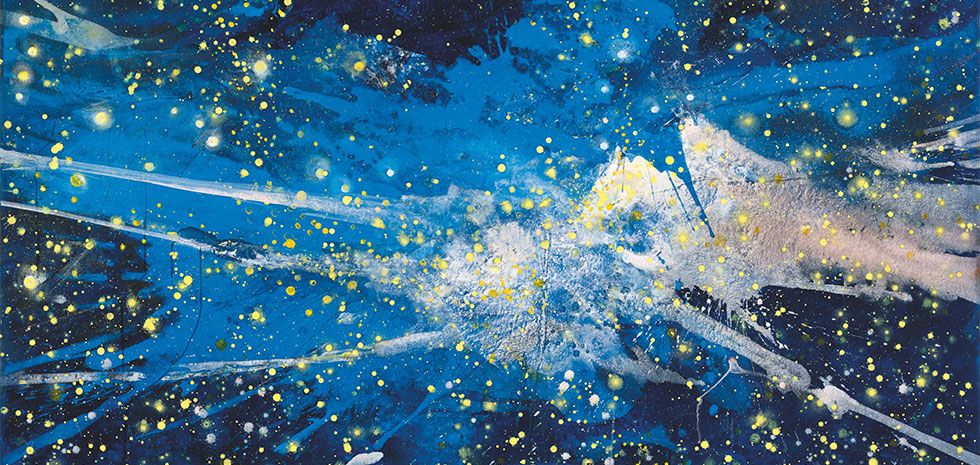 Bernd Zimmer, Expansion. Z-115, 2003; Acryl, Öl, Pastell/Leinwand, 120 x 145 cm (Ausschnitt); © VG Bild-Kunst Bonn, 2020, Foto: Hans Döring