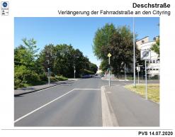 Verlängerung der Fahrradstraße (Deschstraße)