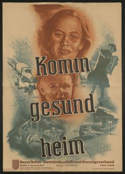  Altes Plakat des Gemeindeunfallversicherungsverbandes