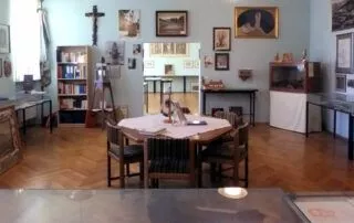 Blick in die Graslitzer Räume im Schönborner Hof (2019, Foto: Charlotte Heß, Stadt- und Stiftsarchiv Aschaffenburg)