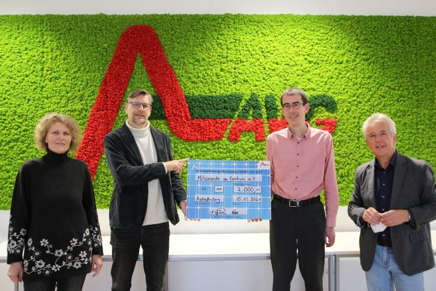 Sigrid Kinkelin-Koch (Chefkoordinatorin MIZ), Christian Lauf (1. Vorstand MIZ), Roland Ebert (Gesch&auml;ftsf&uuml;hrer AVG), Dieter Gerlach (Werkleiter)