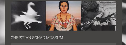 Screenshot der Homepage zum Christian Schad Museum