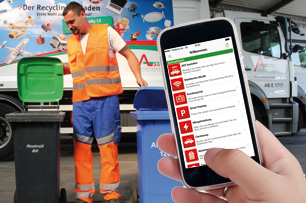 Stadtwerke App mit Abfuhrterminen