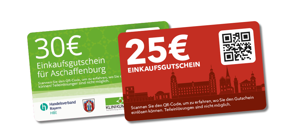 Einkaufsgutscheine für Aschaffenburg