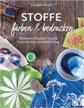 Buchcover Stoffe färben und bedrucken