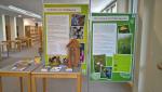  Tafeln und Exponate der Ausstellung "Bayern summt!" in der Stadtbibliothek Aschaffenburg