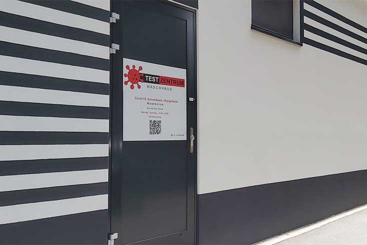 Testzentrum im Waschhaus