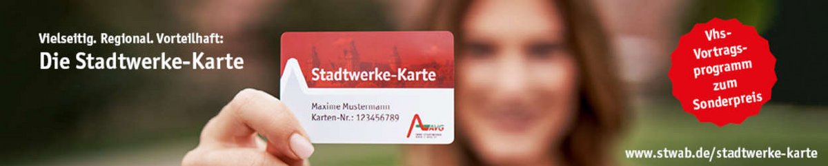 Bild mit der Abbildung einer Stadtwerke Karte, dient zu Werbezwecken.