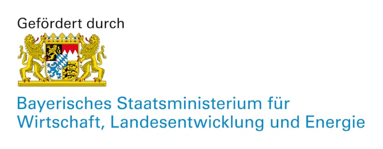 Logo Gef&ouml;rdert durch Bayerisches Staatsministerium f&uuml;r Wirtschaft, Landesentwicklung und Energie