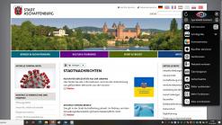  Screenshot der Homepage mit Eye-Able
