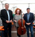  Oberbürgermeister Jürgen Herzing, Cellistin Galina und Bürgermeister Eric Leiderer