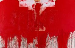  Hermann Nitsch, Schüttbild mit Malhemd