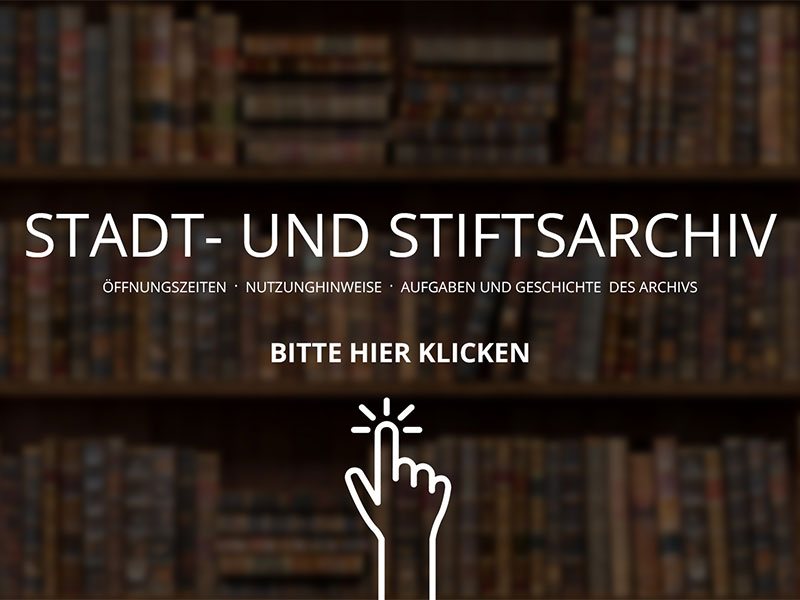 Medienstation des Stadt- und Stiftsarchivs