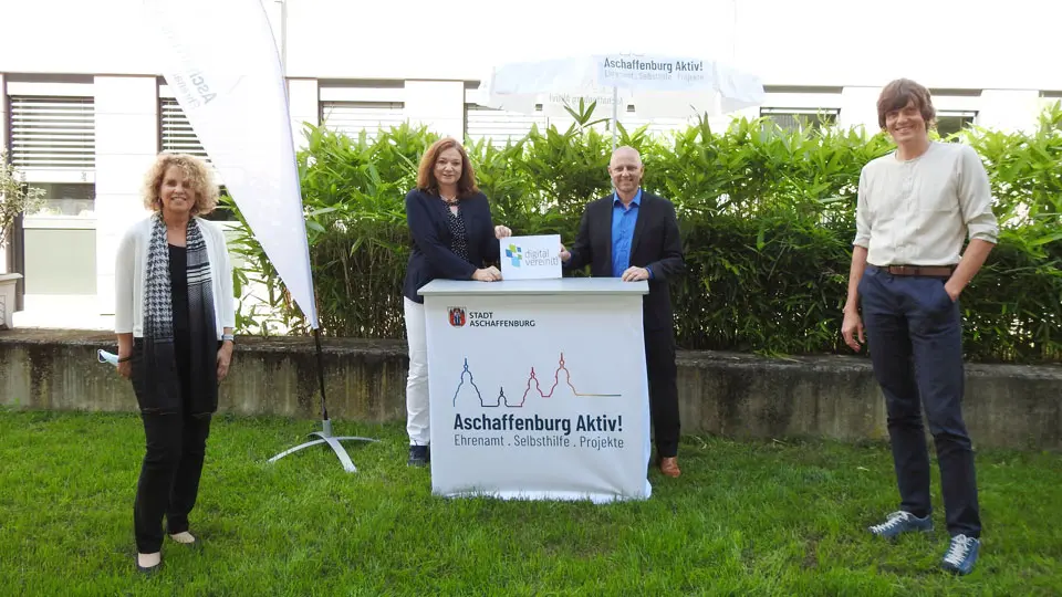 Fotos am Stand von Aschaffenburg aktiv! mit Eric Leiderer