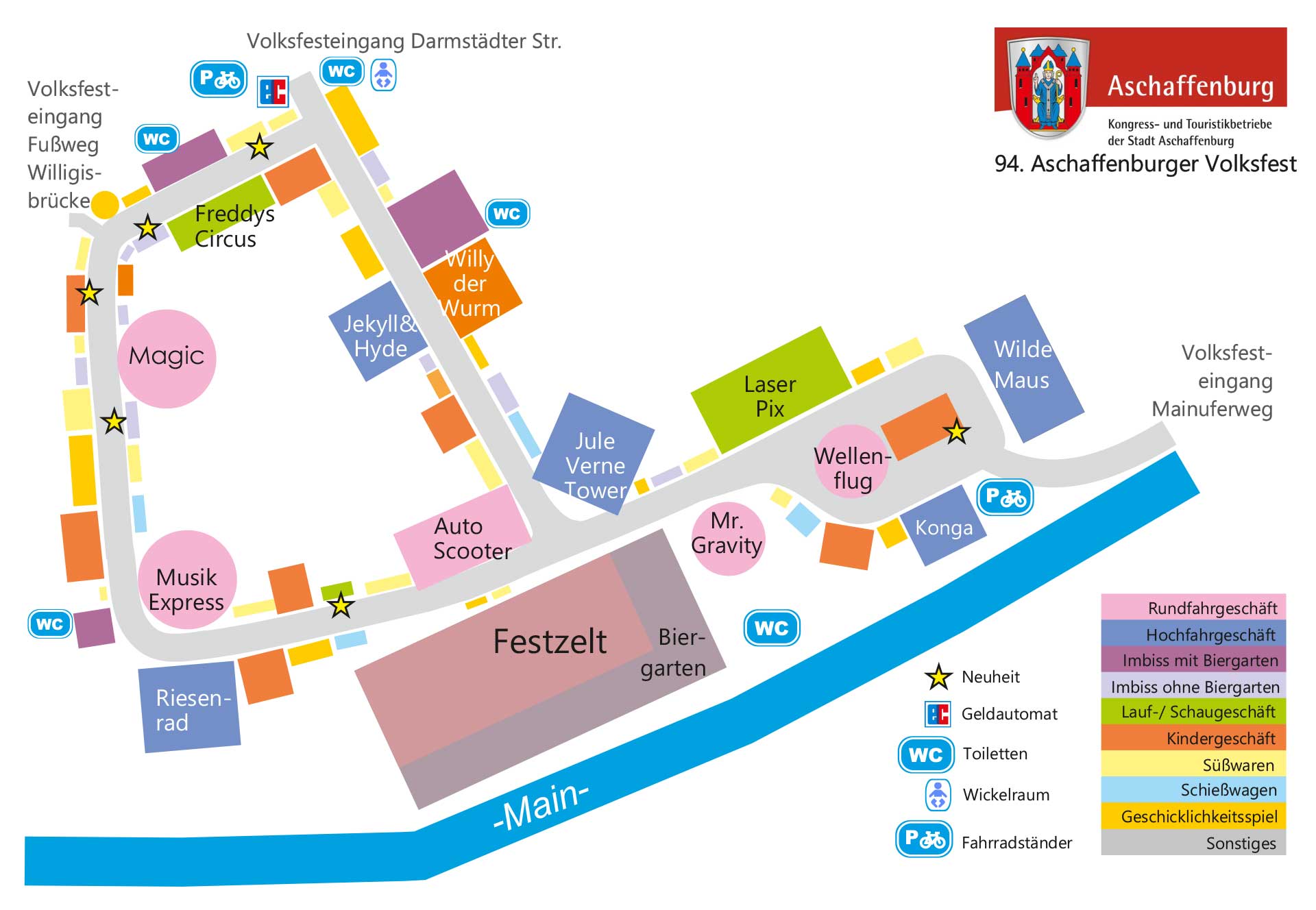 Übersichtsplan Volksfest 2023