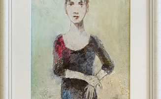 Frau mit schwarzem Vogel   (736, Rüdinger)