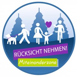 Bodenaufkleber mit dem Logo