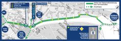 Karte mit dem Verlauf der neuen Fahrradstraße