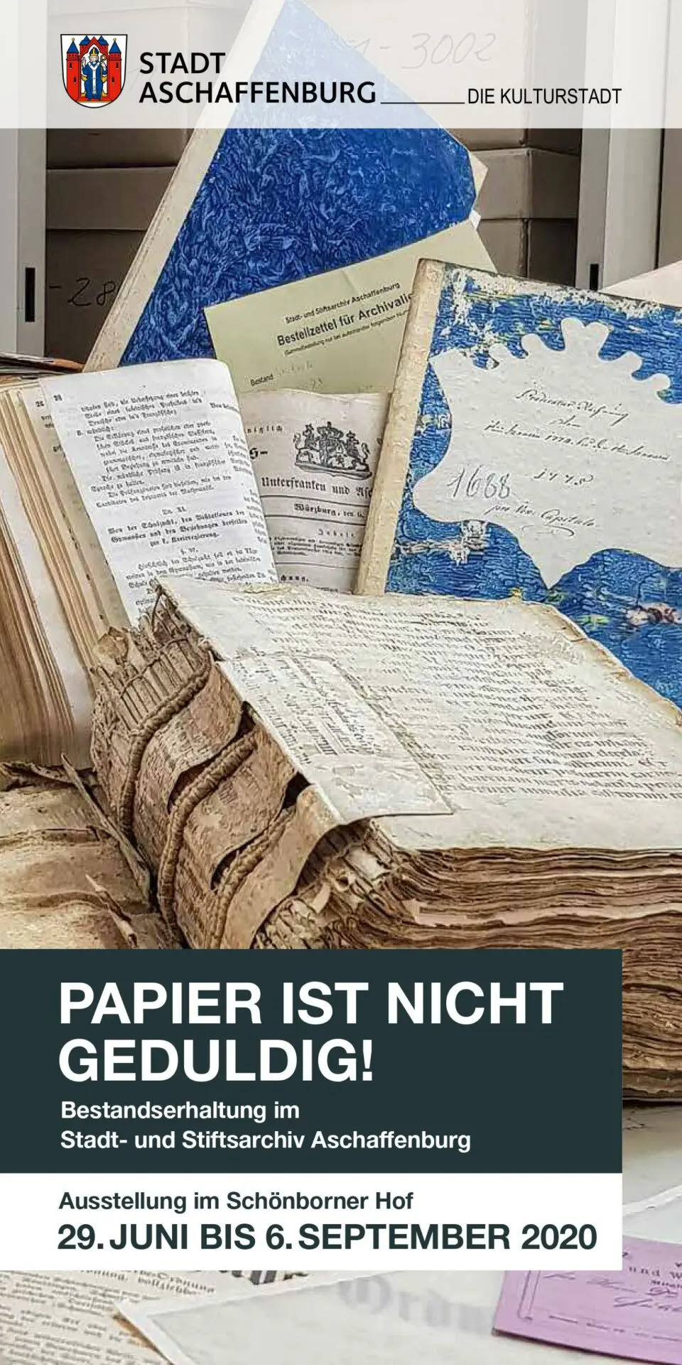 Flyer Ausstellung Papier ist nicht geduldig