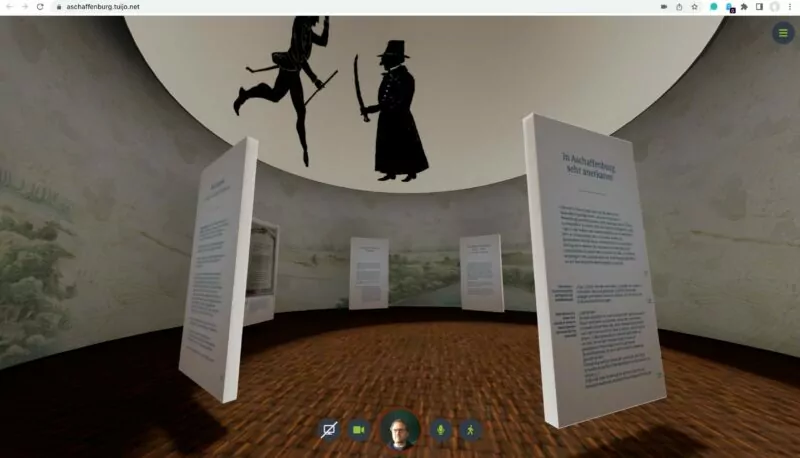 Blick in den Ausstellungspavillon zu Christian Brentano