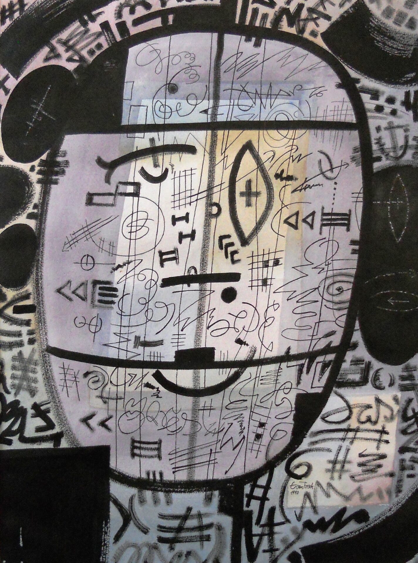 Elfie van Treeck, Inspiration (Antikriegsbild), 1990