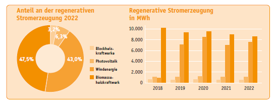 Grafiken zur regenerativen Stromerzeugung