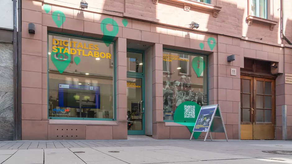 Außenansicht des Digitalladens am Roßmarkt