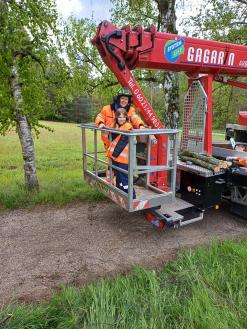 Girls‘ Day 2024 auf dem Hubsteiger (Foto: Stadt Aschaffenburg)