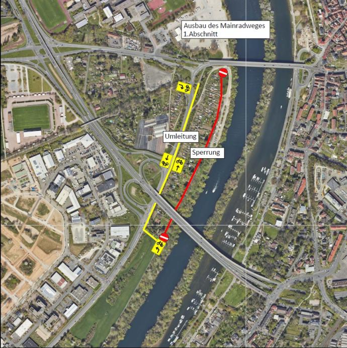  Umleitung auf die Großostheimer Straße