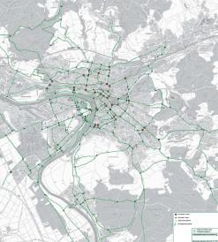 Karte des Radwegweisungsnetzes Aschaffenburg