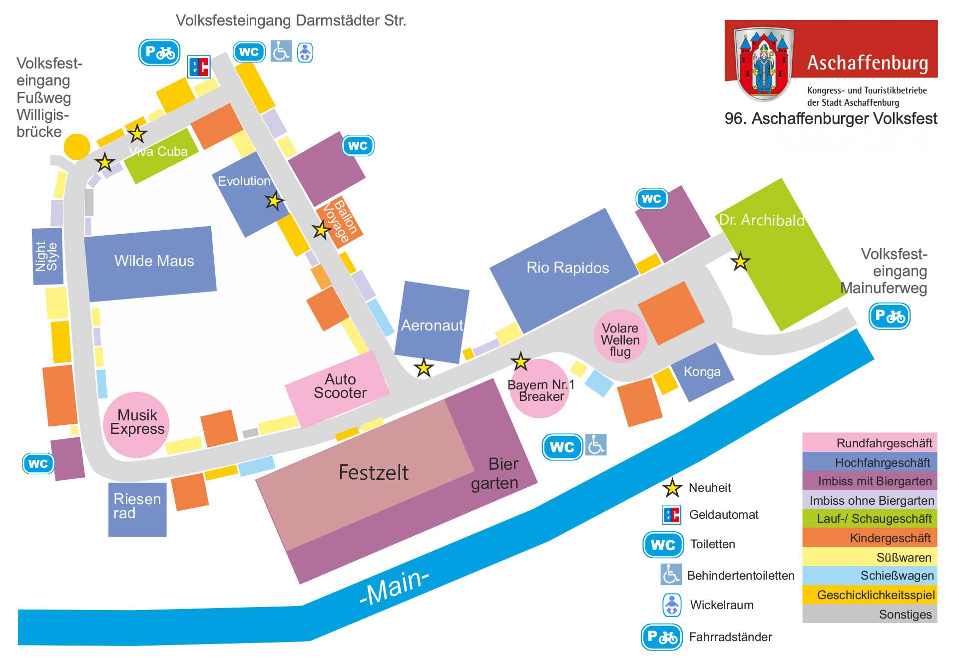 Übersichtsplan Volksfest 2025