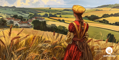  Illustration der Aktivistin Magdalena Scherer, Hauptfigur des digitalen Projekts zum Bauernkrieg "LAUTseit1525" vom Landesmuseum Württemberg. 