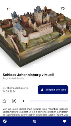  Modell von Schloss Johannisburg in der App Aschaffenburger Geschichten