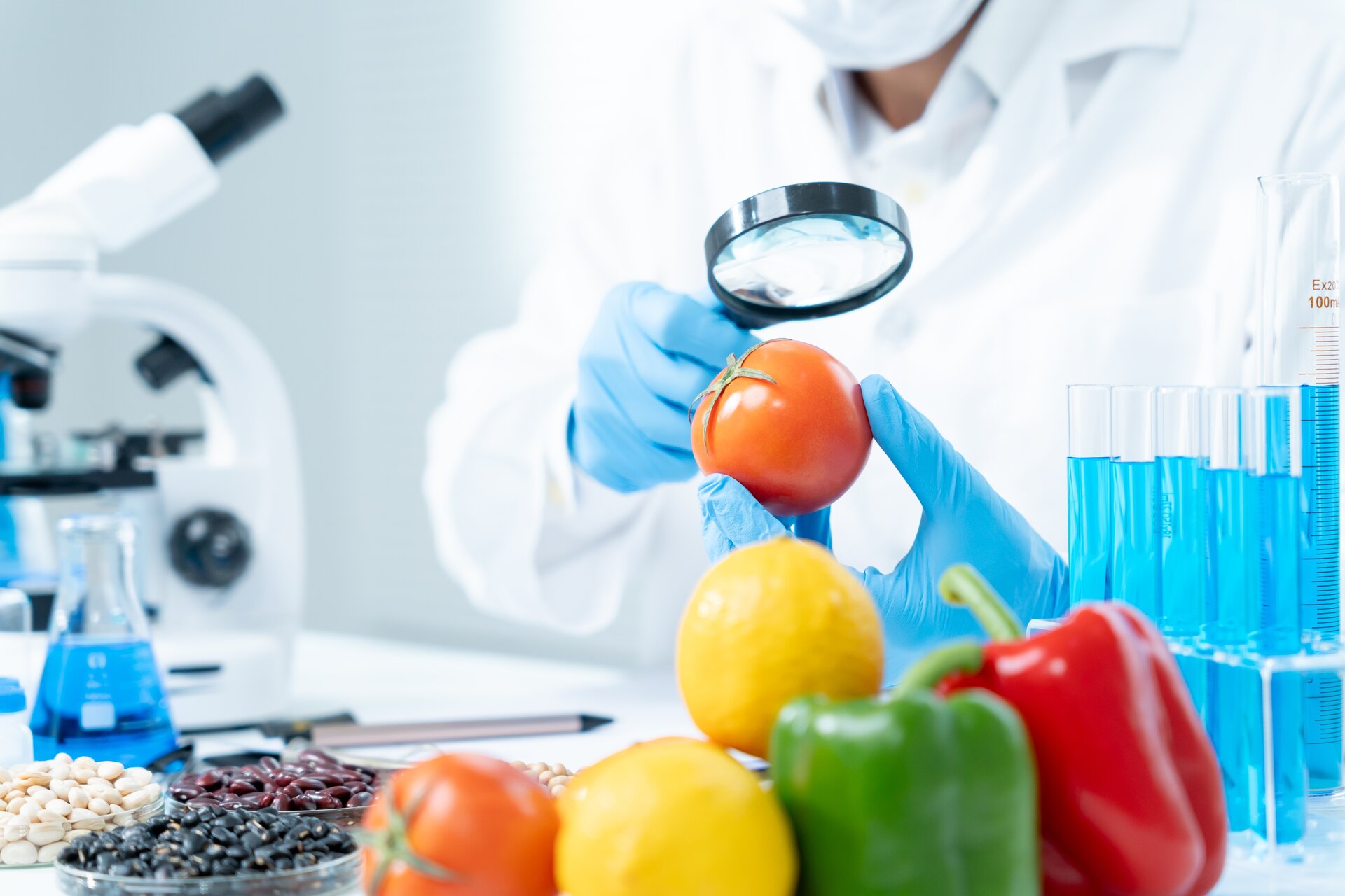 Wissenschaftler überprüfen chemische Rückstände in Lebensmitteln