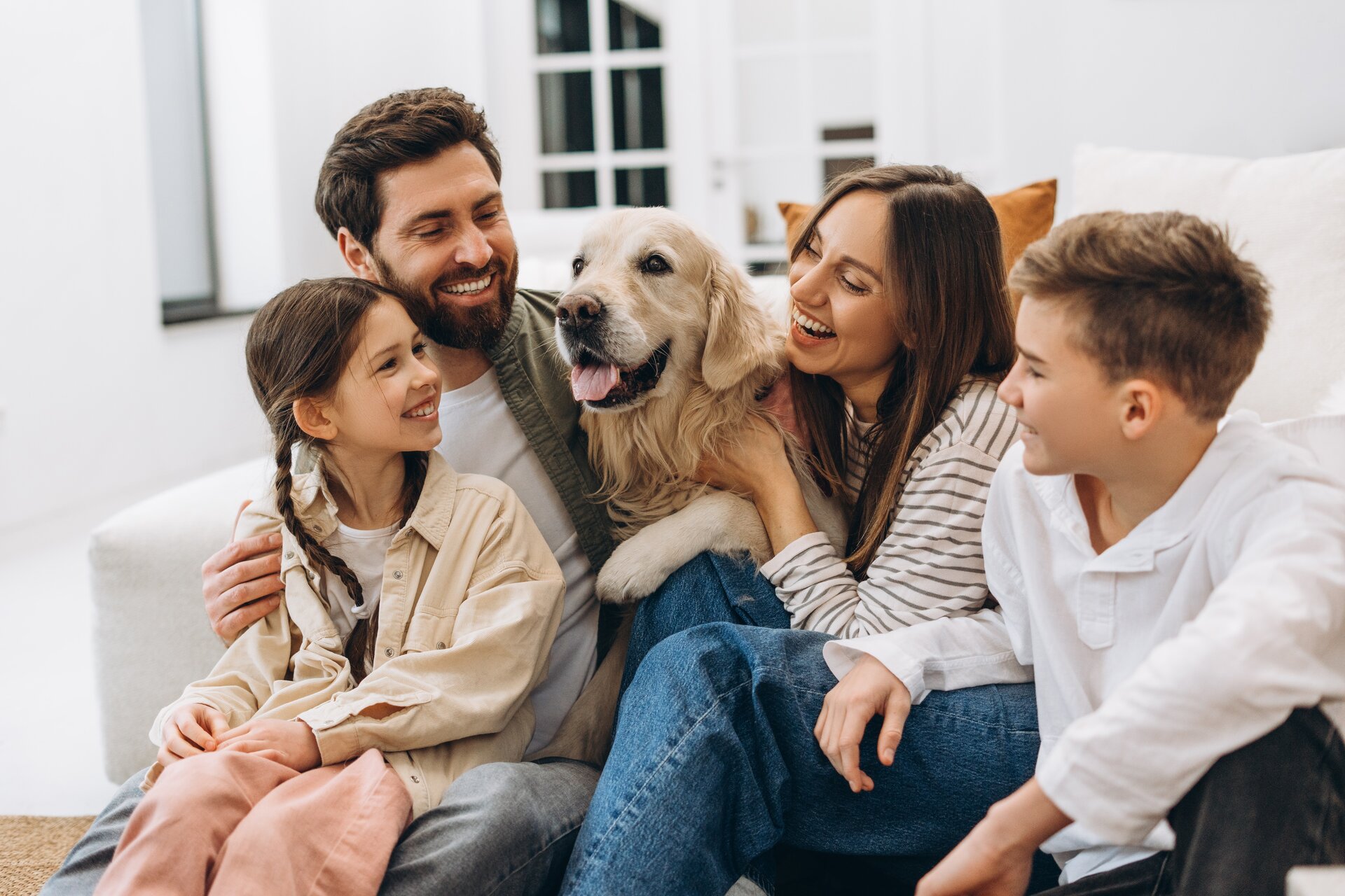 Familie mit Hund