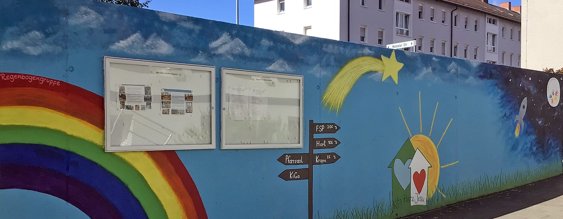 bemalte Wand