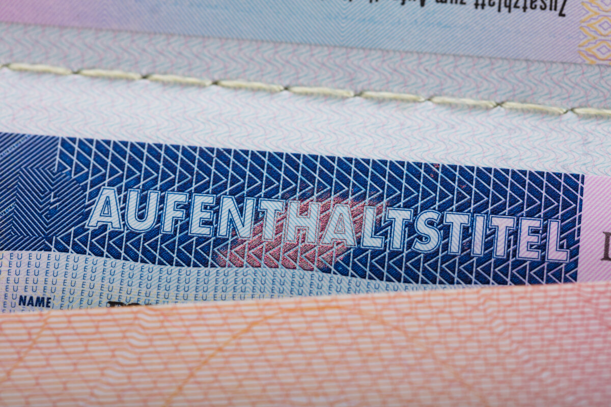 ein Aufenthaltstitel-Dokument