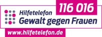 Logo Hilfetelefon Gewalt gegen Frauen - 116016 - www.hilfetelefon.de