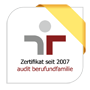 Logo Zertifikat seit 2007 audit beruf und familie