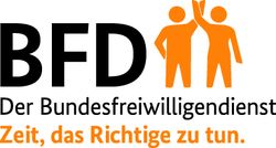 Logo BFD - Der Bundesfreiwilligendienst - Zeit, das Richtige zu tun. 