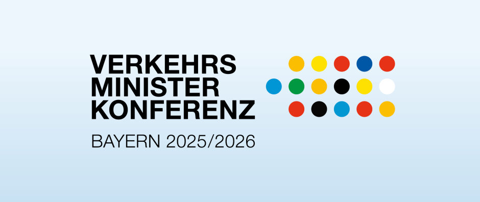 Logo der Verkehrministerkonferenz mit 16 Punkten für die Bundesländer - Bayern 2025/2026 - &copy; StMB