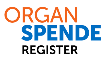 Logo mit den Worten Organspenderegister Logo mit den Worten Organspenderegister